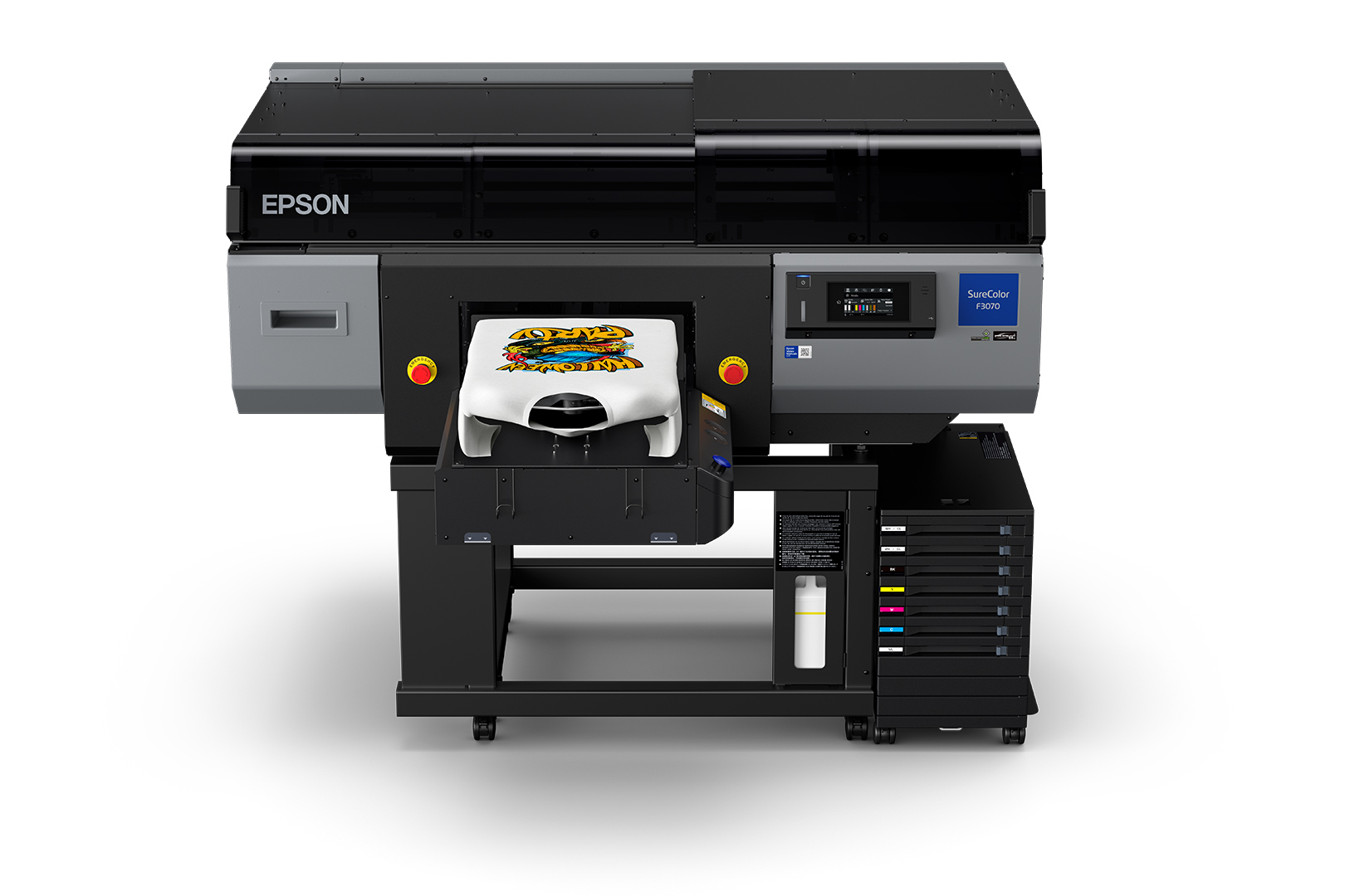 Nazdar SourceOne Epson SureColor F3070 Industrial Direct-to-Garment Printer, Nazdar SourceOne